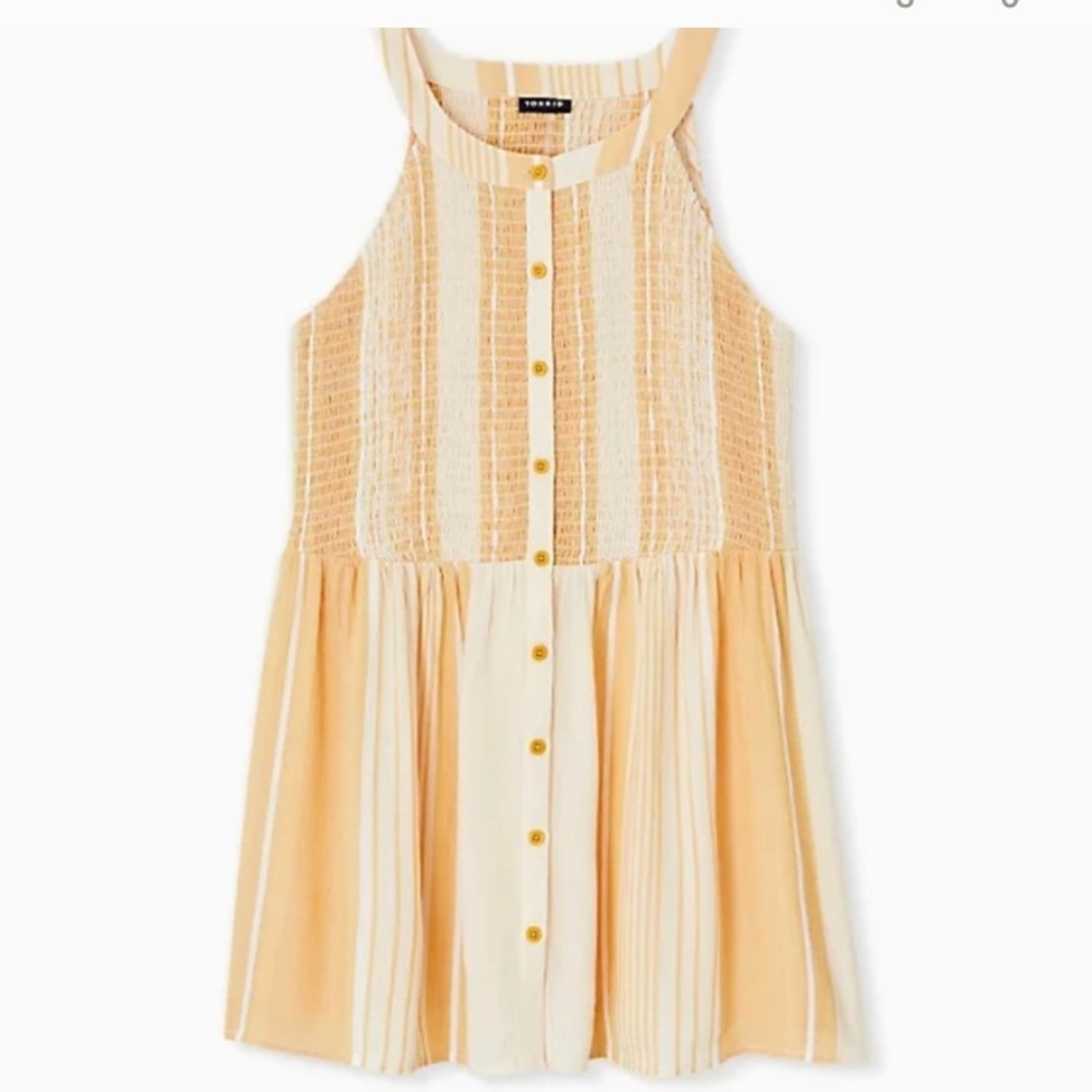 💛Torrid Stripe Smocked Babydoll Tank Size 00💛